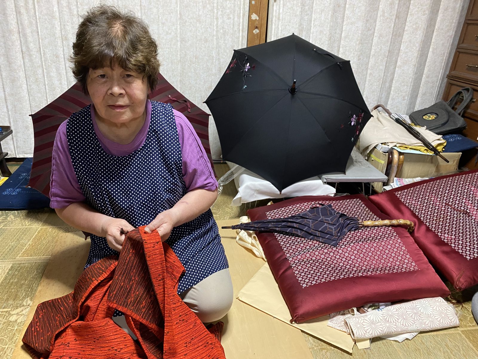 お花と葉っぱの傘立て兼帽子掛け　奈良県　手作り お花と葉っぱの傘立て兼帽子掛け 奈良県 手作り